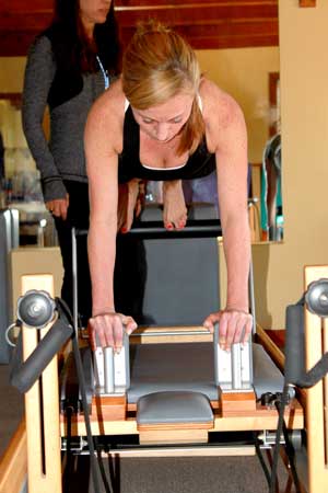 Picture of Client on a Reformer