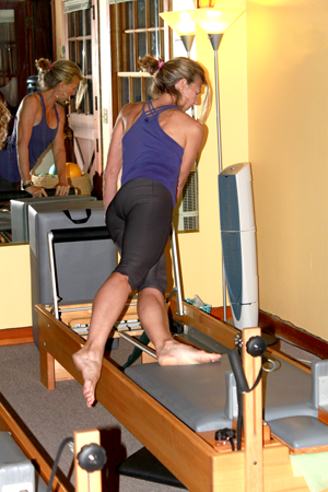 Ojai Pilates Client Exercising